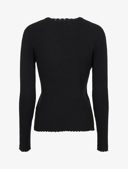 Pull à jeu de côtelage - noir - 3