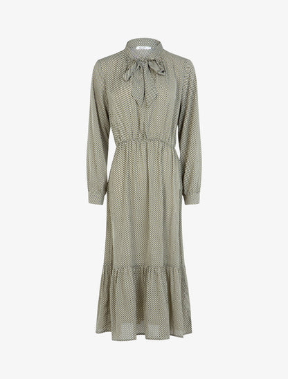 Robe fluide à imprimé moucheté graphique - vert - 3
