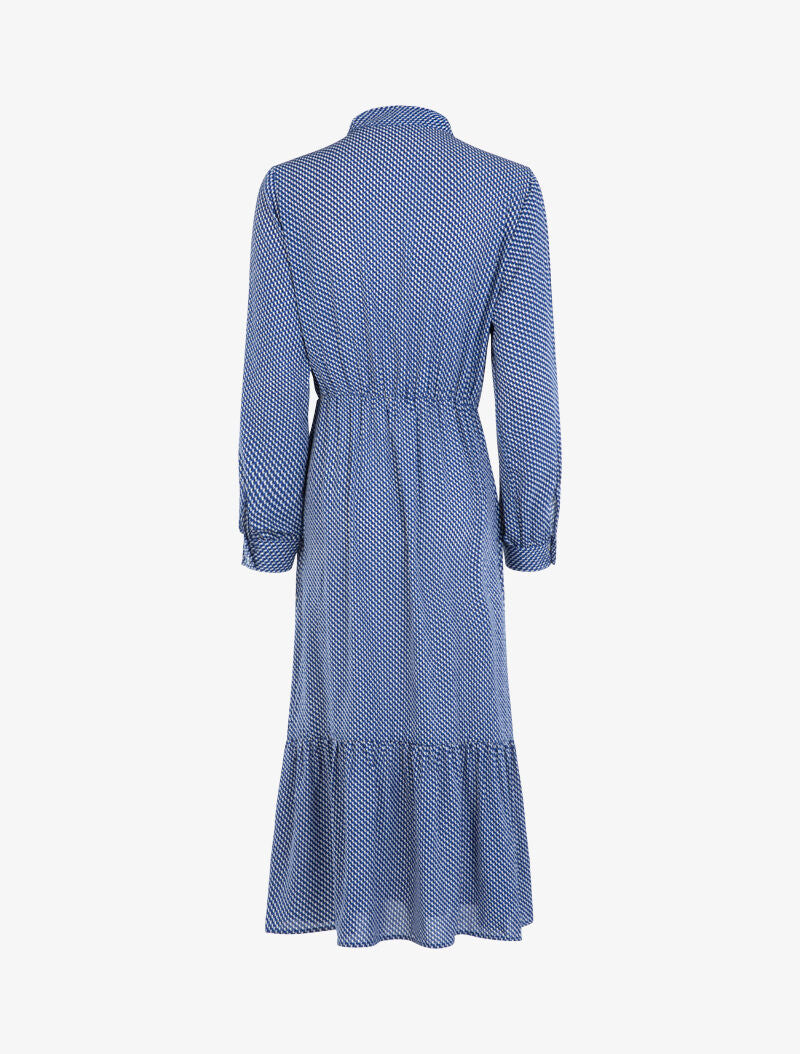 Robe fluide à imprimé moucheté graphique - bleu - 2