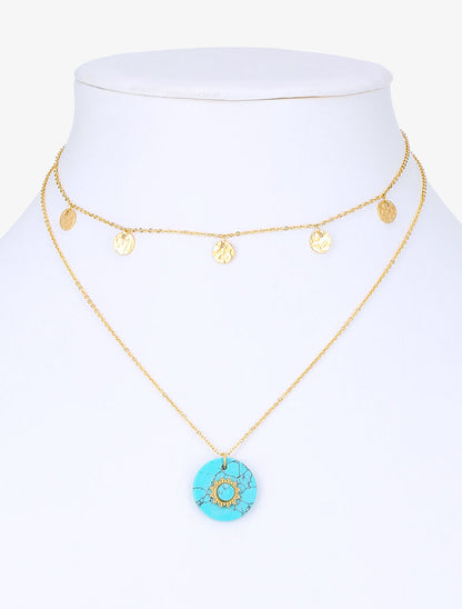 Collier multirang orné d&