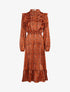 Robe à jabots et imprimé python - orange - 3
