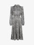 Robe à jabots et imprimé python - gris foncé - 3