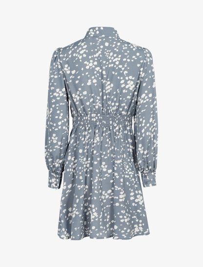 Robe à effet tâcheté - bleu charrette - 2