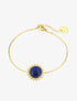 Bracelet à plaque colorée en relief - bleu - 1