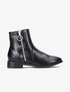 Boots en simili à zip ondulé - noir - 1