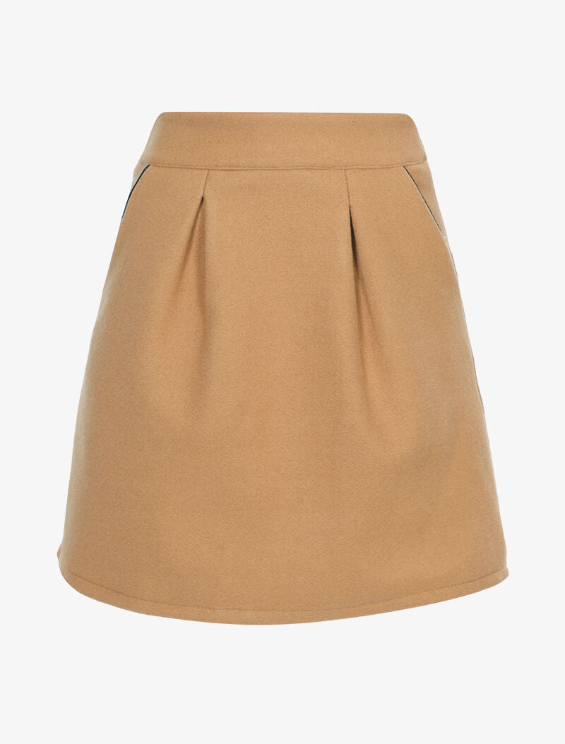 Jupe patineuse en maille - taupe - 3