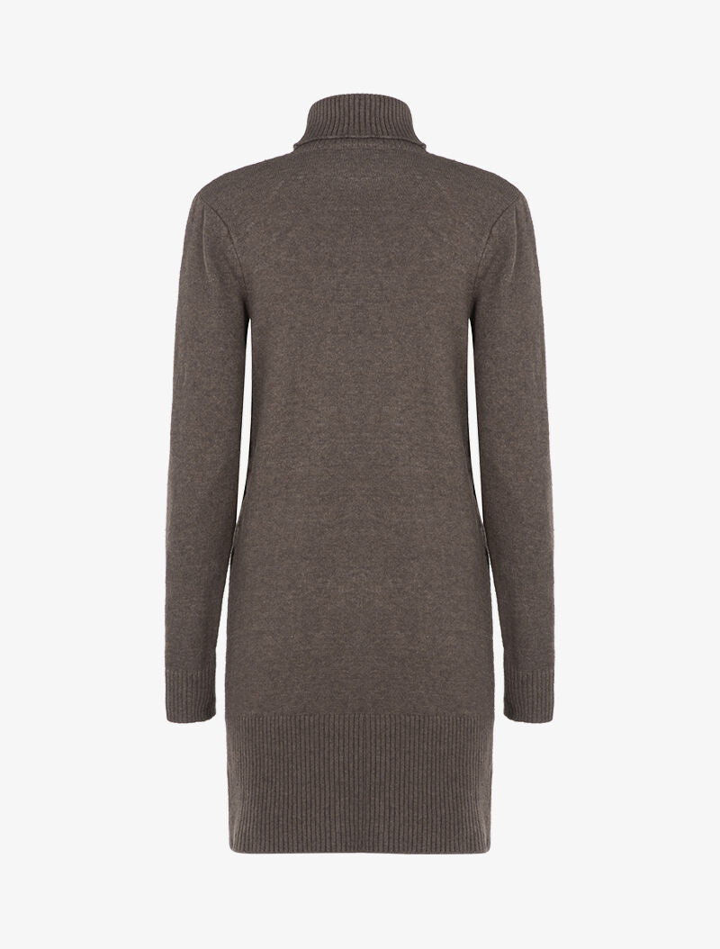 Robe pull à formes graphiques texturées et bandes - taupe - 2