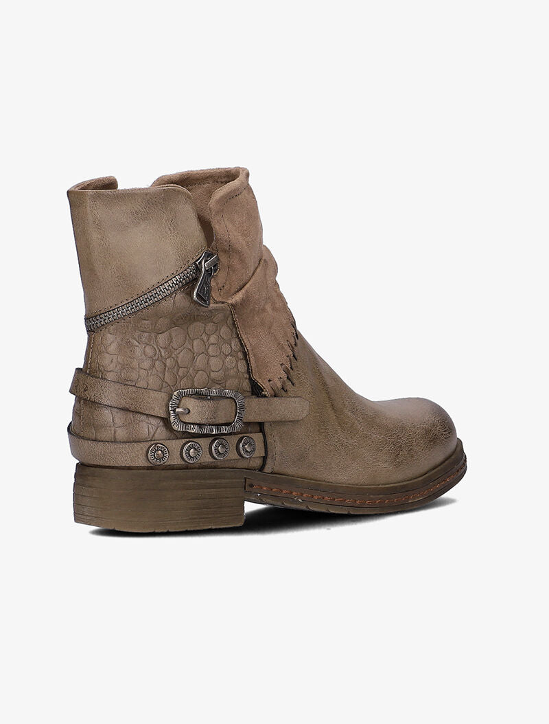 Boots rock à zips et texturées - taupe - 4