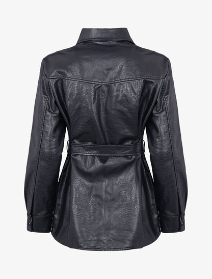 Veste légère en simili à intérieur tartan - noir/gris - 2