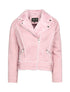 Veste suédée à col fourrure - rose - 3