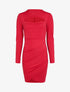 Robe stretch à découpe - rouge - 3