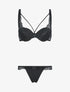 Ensemble corbeille lace out et tanga - noir - 3