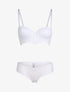Ensemble à dentelle à fleurs et arabesques - blanc - 3