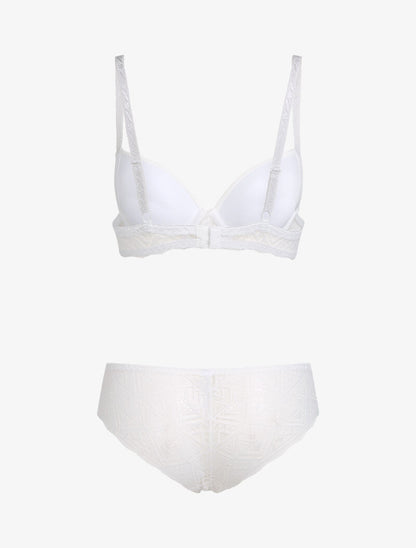 Ensemble à triangles en dentelle - ecru - 2