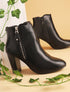 Bottines à quartiers zippés - noir - 1