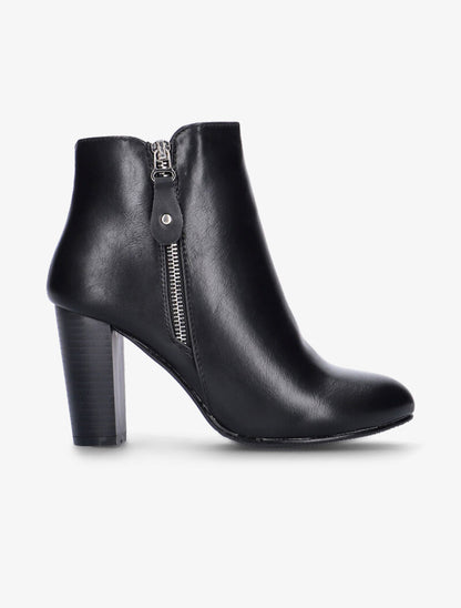 Bottines à quartiers zippés - noir - 2