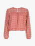 Top empiécé de ronds en relief - vieux rose - 3