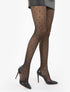 Collants à imprimé carrés - noir - 2