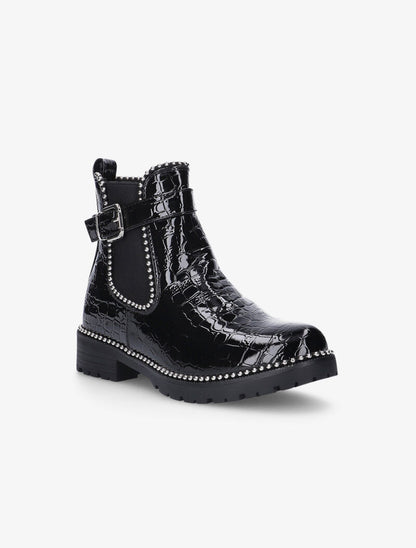 Bottines texturées à billes - noir - 3