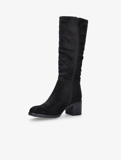 Bottes plissées à petit talon - noir - 3