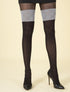 Collants style guêtre tartan - noir - 2
