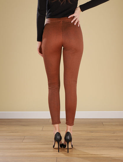 Legging épais style écailles - camel - 2