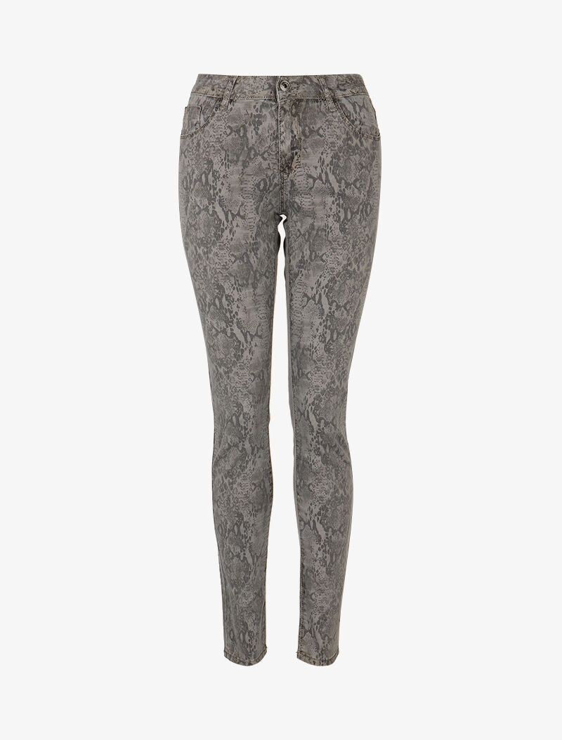 Jean slim imprimé serpent - gris - 3