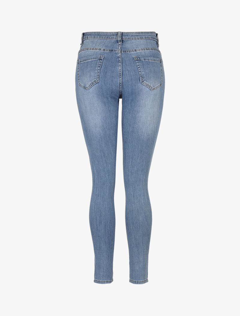 Jean basique taille haute - denim clair - 4