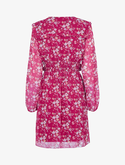 Robe à imprimé floral - bordeaux - 2