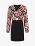 Robe à buste imprimé floral - noir - 3