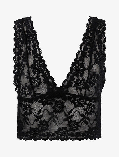 Crop top en dentelle - noir - 2