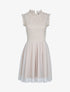 Robe patineuse en dentelle et crochet - beige - 1