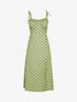Robe fendue à pois - vert - 1