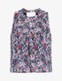 Top coupe boule à imprimé floral - noir - 1
