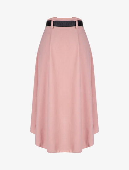 Jupe patineuse asymétrique - rose - 2