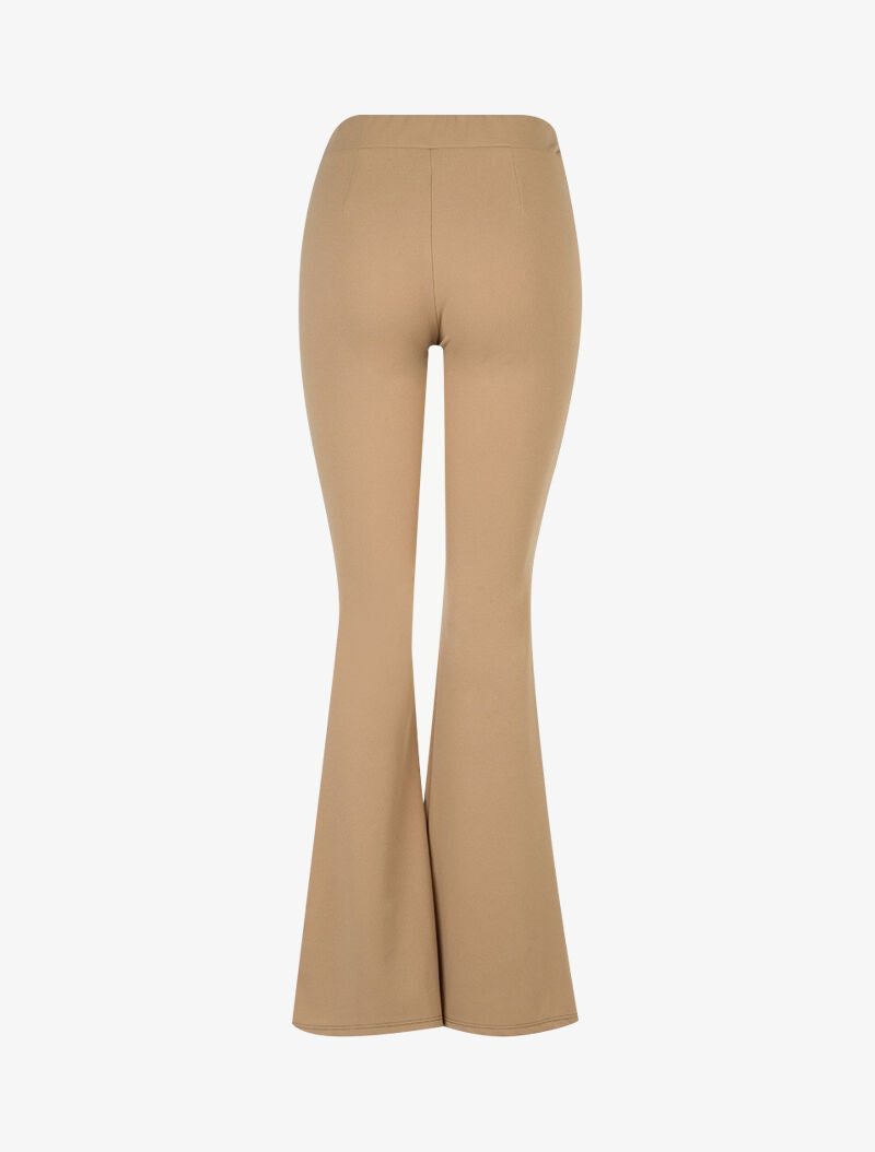 Pantalon fluide coupe flare - camel - 2