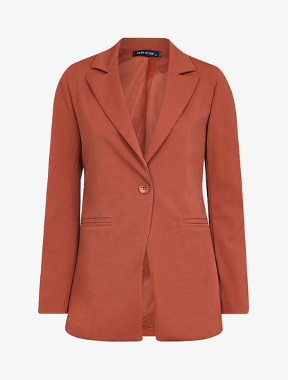 Veste casual unie - brique - 1