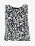 Top boule à imprimé floral - noir - 3