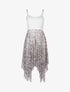 Robe patineuse à bords asymétriques - rose - 1