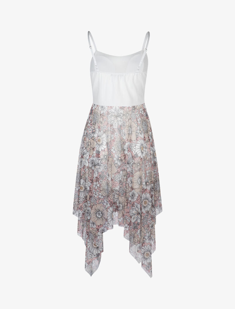 Robe patineuse à bords asymétriques - rose - 2