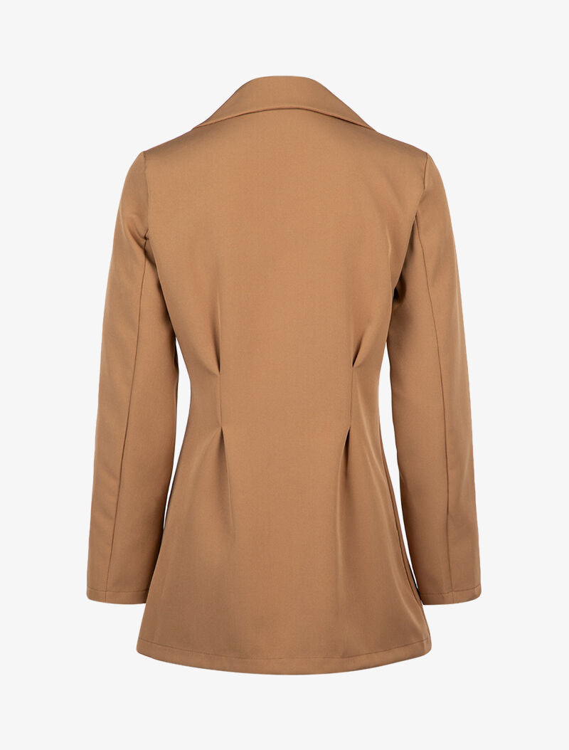 Veste ajustée fluide basique - taupe - 2