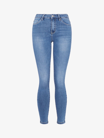 Jean skinny légèrement délavé - bleu denim - 3