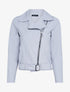 Veste zippée à bord ceinturé - gris clair - 1