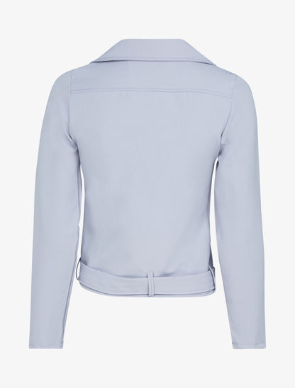 Veste zippée à bord ceinturé - gris clair - 2