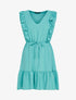 Robe fluide à bandes volantées - turquoise - 3