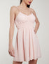 Robe patineuse à fines bretelles - rose - 1
