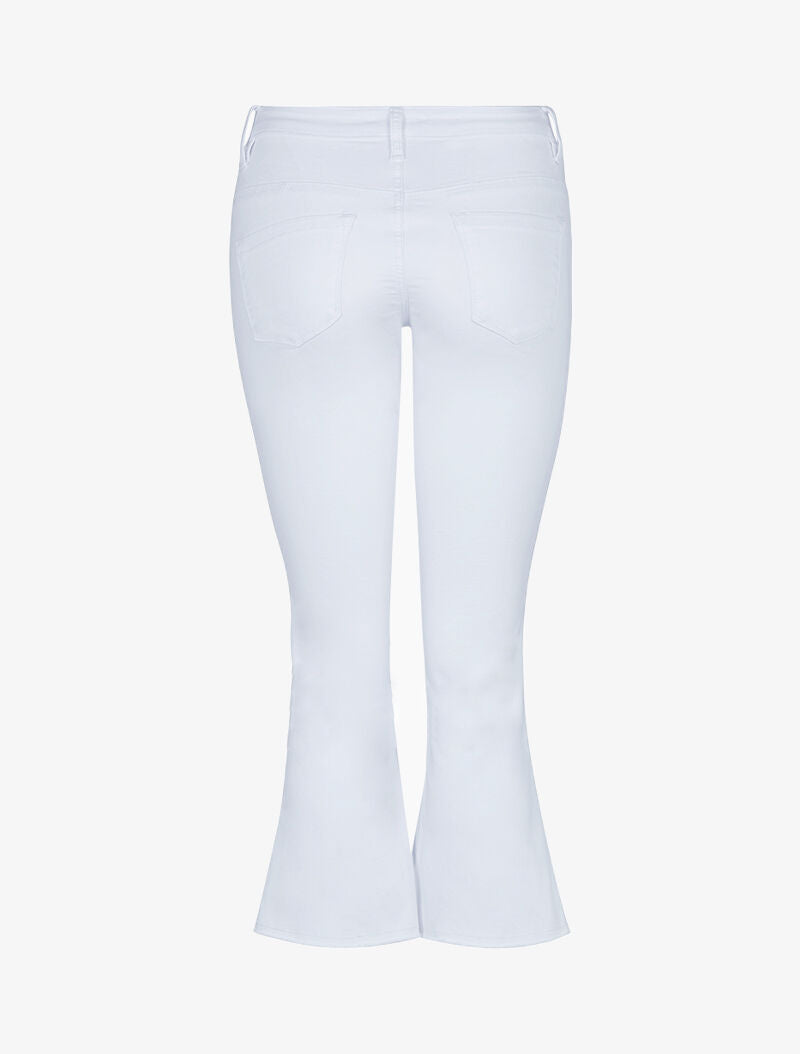 Jean 7/8 con bordes deshilachados - blanco
