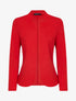 Veste unie à col cranté - rouge - 1
