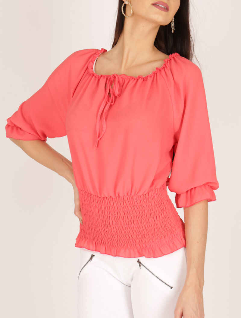 Top boule en voile - corail - 1