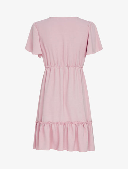 Robe patineuse à boutons décoratifs - rose - 2